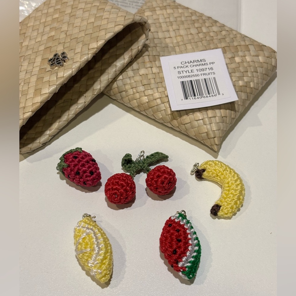 The Sak Yarnicharmz 5 Hand-Crocheted Charms - Fruits